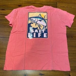 Salt Life Women’s Pink  Kahuna Tuna Short-Sleeve T-Shirt NWT